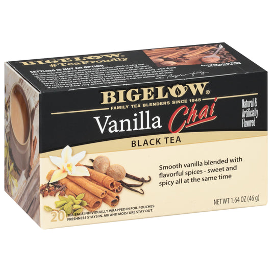 Bigelow Tea Bigelow Vanilla Chai Black Tea Bags, 20 Count (Pack of 6)