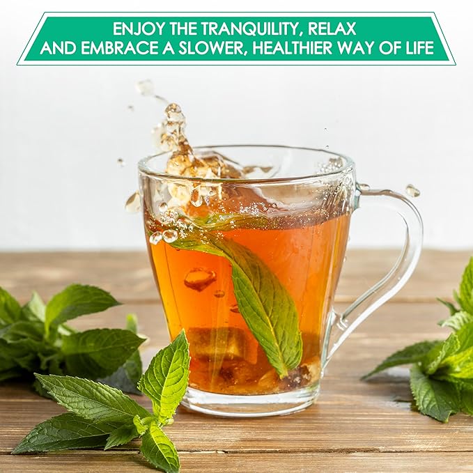 Nhat ANH Farm - Premium Peppermint Tea Bags, 40 Peppermint Tea Bags, 100% Natural Dried Mint Leaves, Naturally Sweet Herbal Tea, Sugar-Free