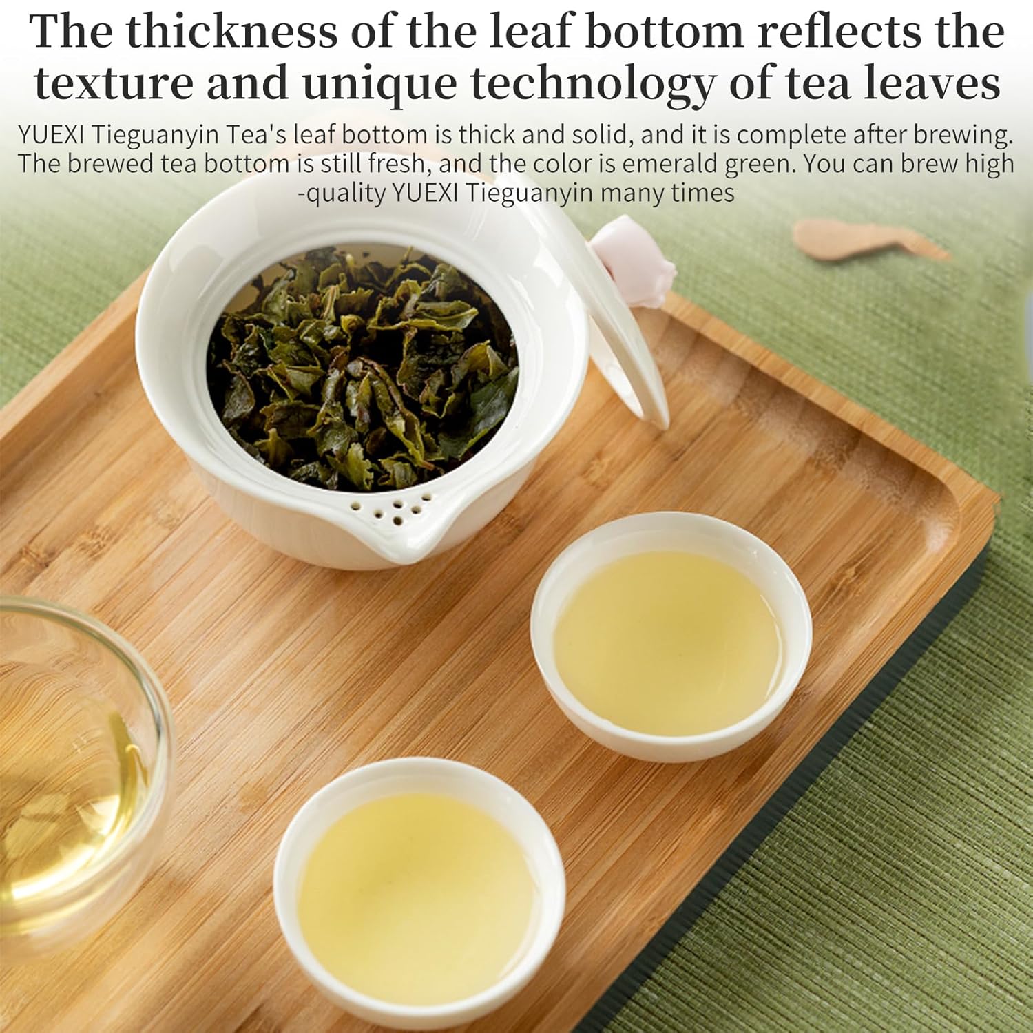 Yuexi Tie Guan Yin Oolong Tea Loose Leaf Tieguanyin Tea Iron Goddess of Mercy Oolong Chinese Tea High Mountain Strong Orchid Aroma Fujian Anxi Central Area 铁观音 安溪铁观音 乌龙茶 茶叶 5.29oz/150g