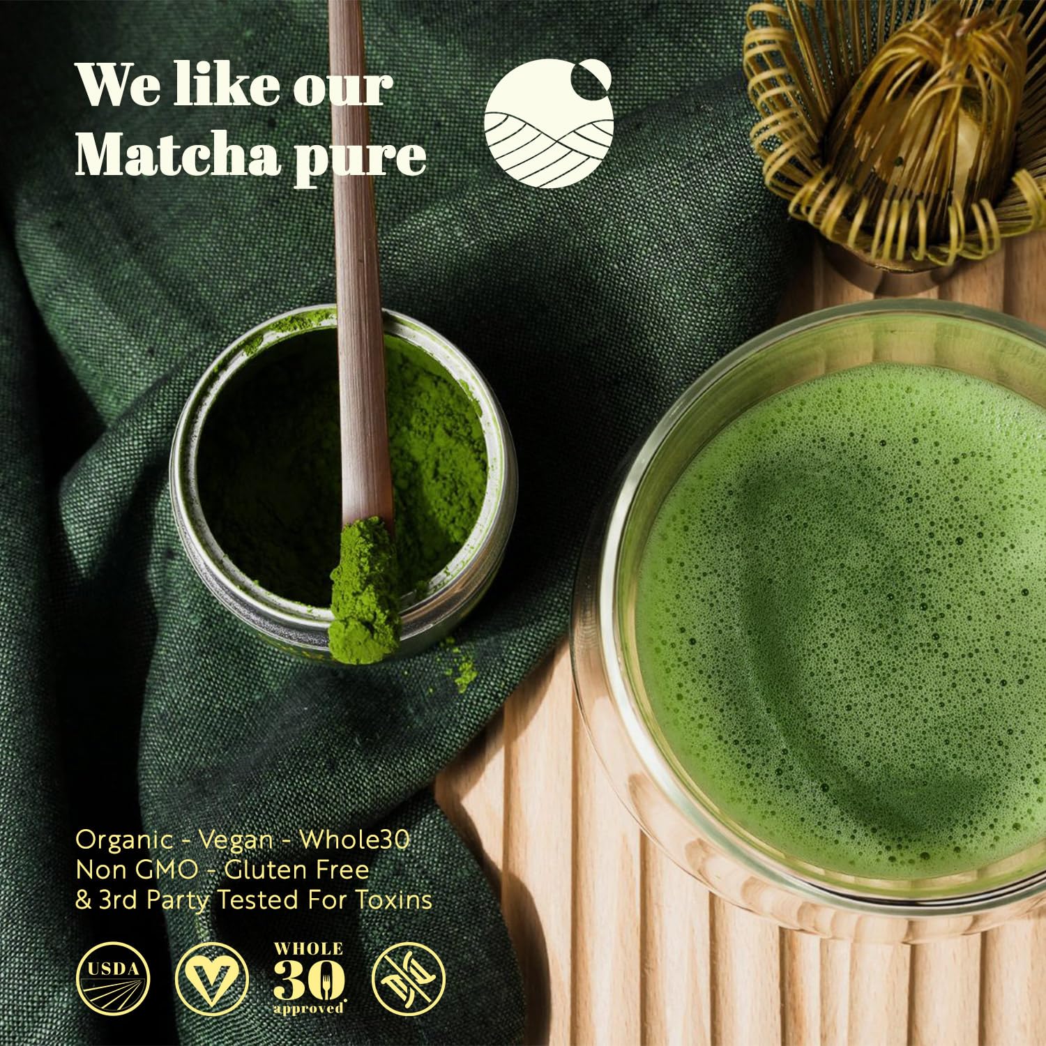 Midori Spring Organic Ceremonial Grade Matcha - Gold 1st Harvest Blend, Japanese Stone Ground Green Tea Powder, Radiation, Gluten Free, Vegan (Organic Gold)