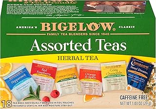 Bigelow Herbal Teas Six Flavor Assortment, 18 bags
