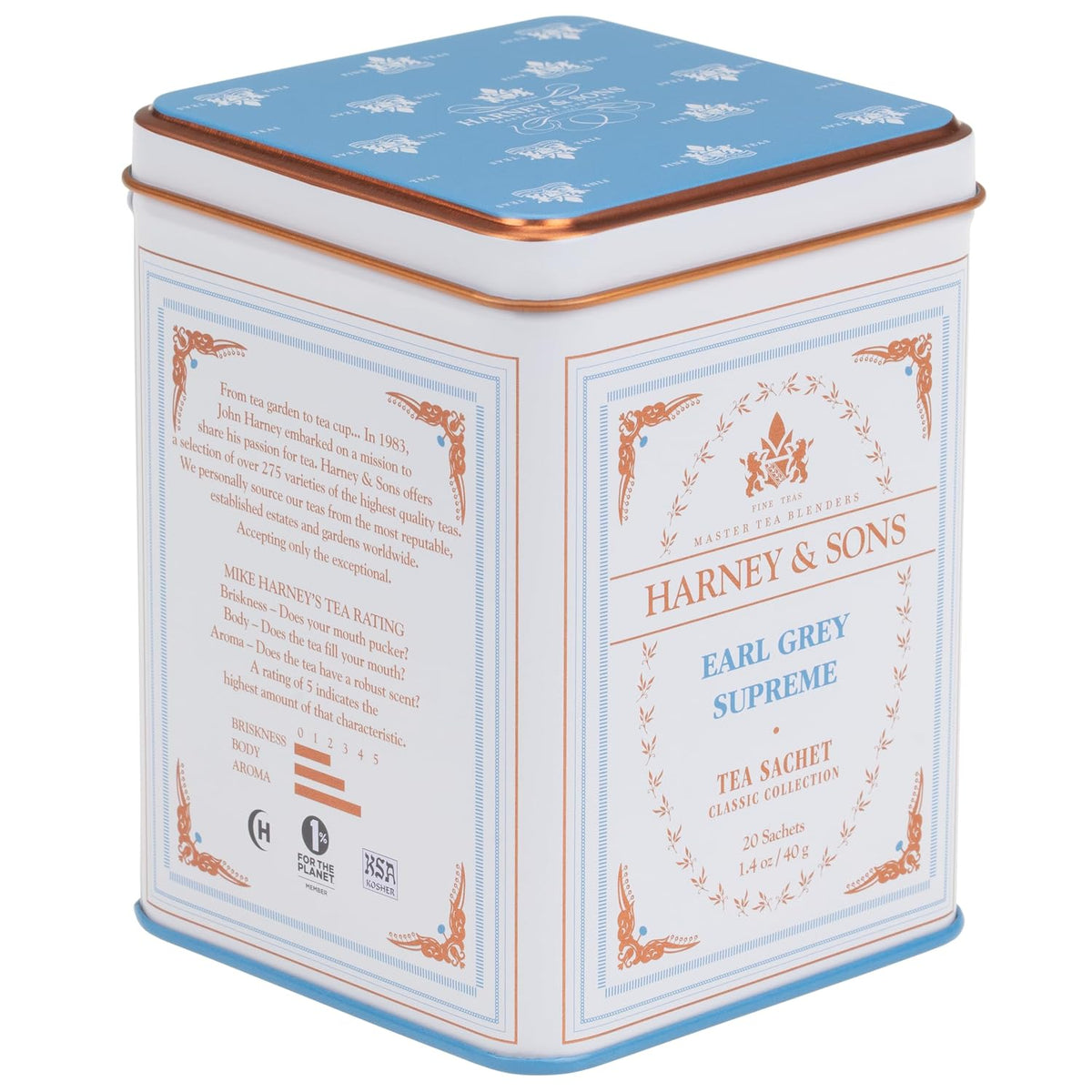 Harney &amp; Sons Earl Grey Supreme, Black Tea, 20 Sachets