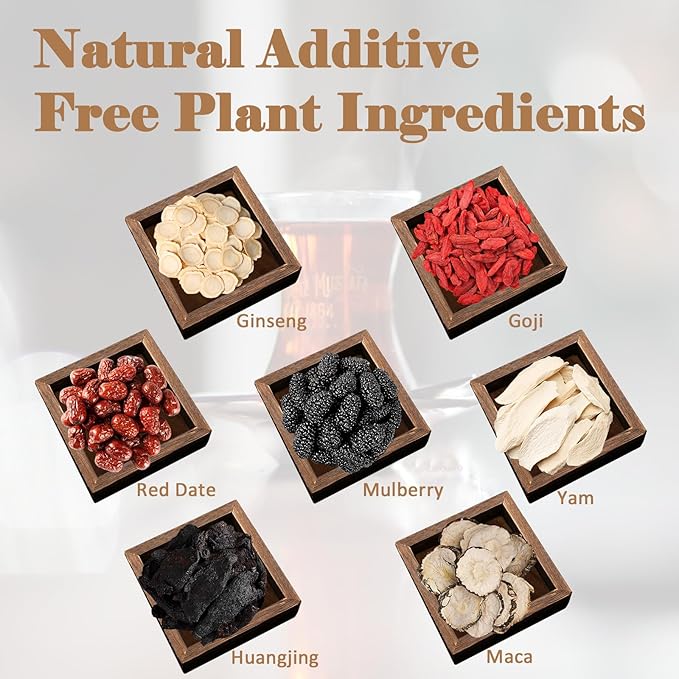 Kidney Herbal Tea Formula Ginseng Six Treasure Tea - Pure Natural Chinese Traditional Herbal Ginseng Six Treasure Herbal Tea Bag
