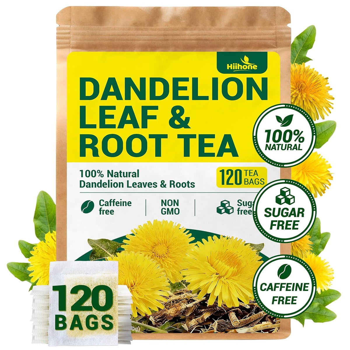 Dandelion Leaf & Root Herbal Tea - Caffeine Free