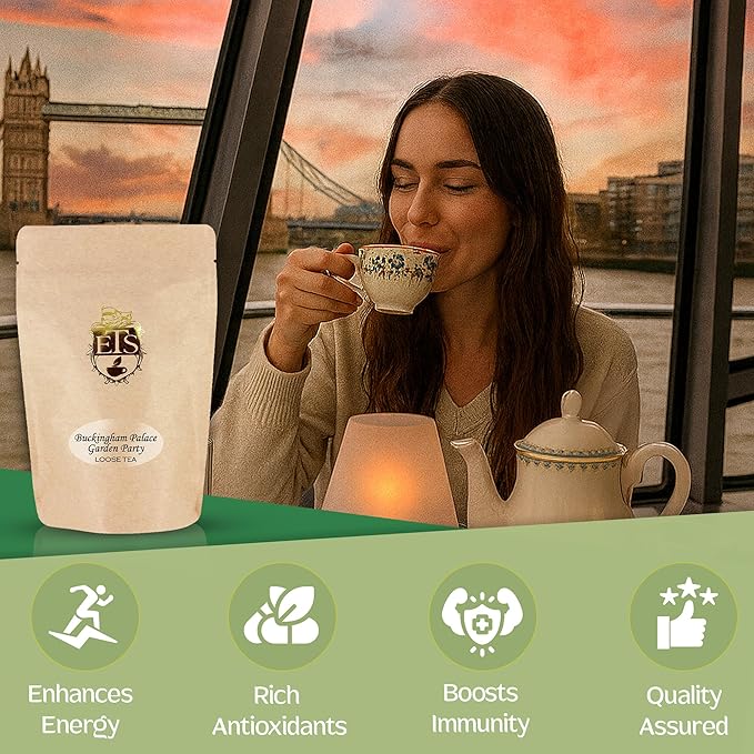 English Tea Store Loose Leaf, Buckingham Palace Garden Party Tea, 4 Ounce