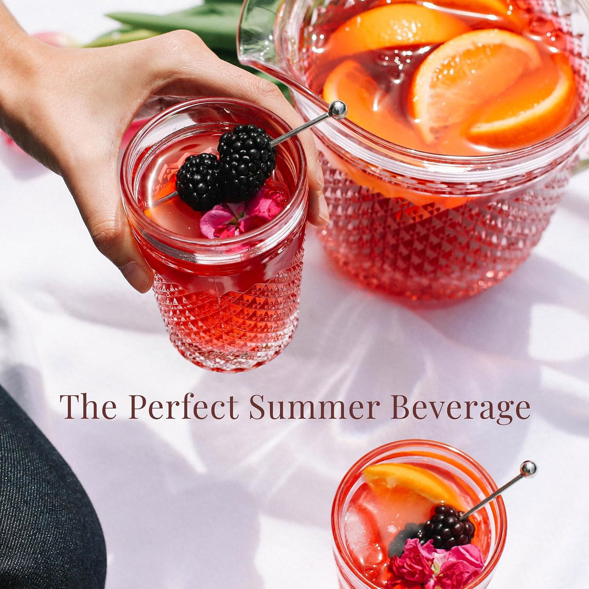 The Republic of Tea – Hibiscus Sangria Iced Herbal Tea, 8 Large Quart-Sized Iced Tea Pouches, Naturally Caffeine Free