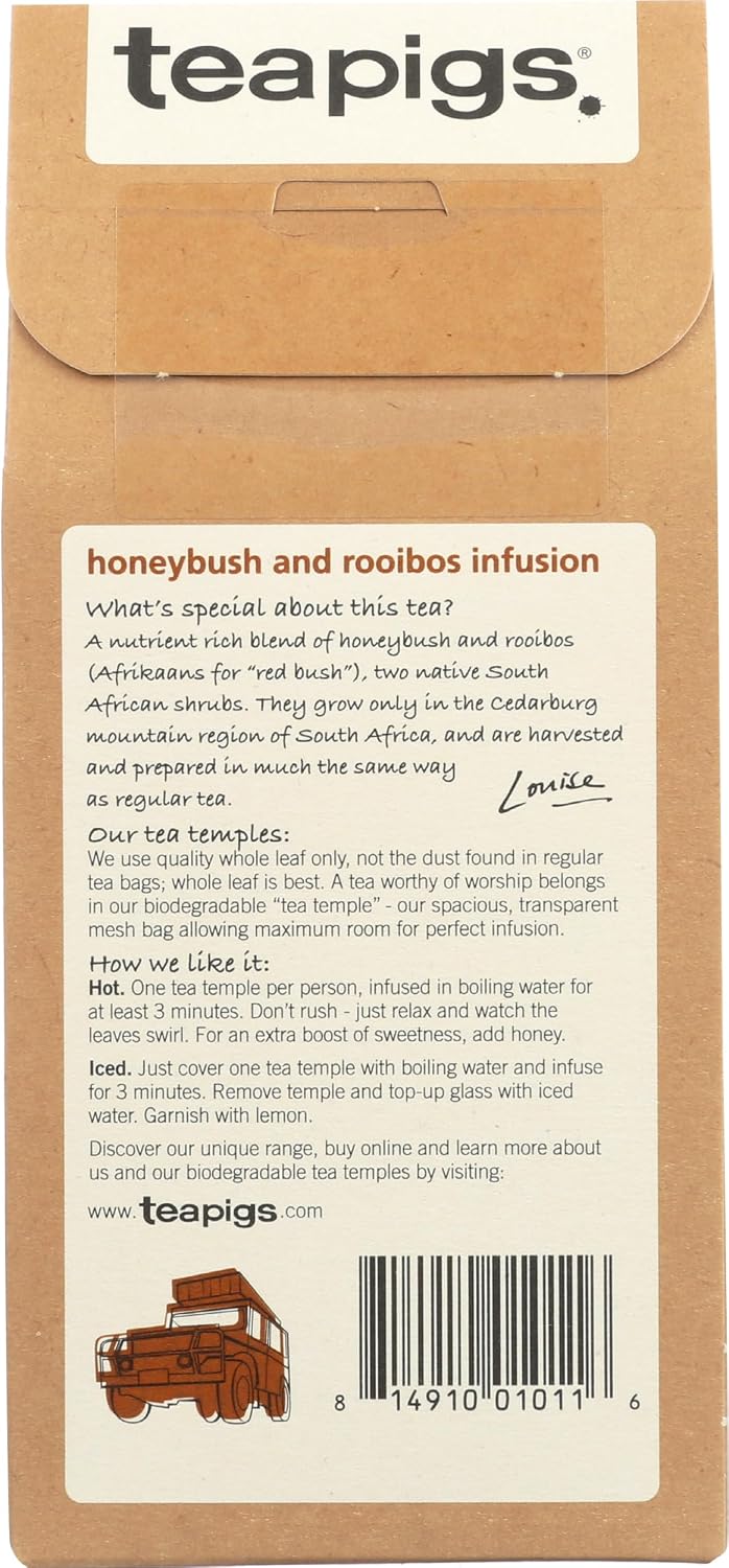 Teapigs, Tea Honeybush Rooibos Organic, 15 Count