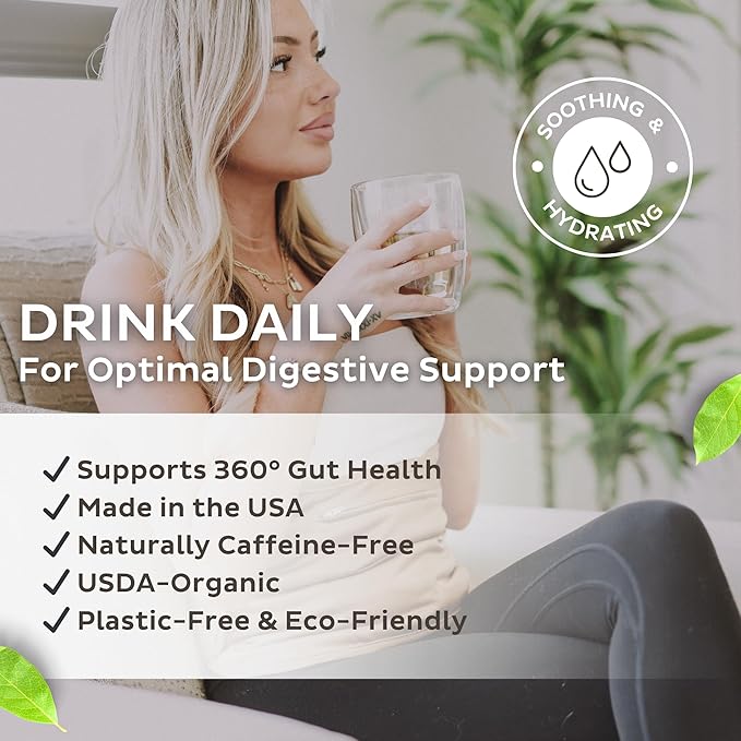 Trust Your Gut Wellness Shield Organic Herbal Tea Blend – Echinacea, Ginger & Cinnamon – Supports Immune Health and Digestive Balance, 30 Tea Bags