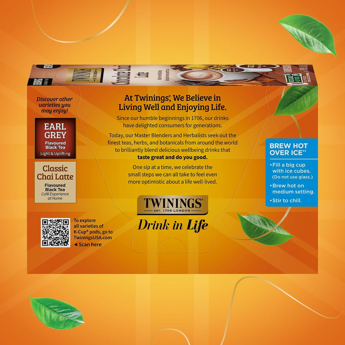 Twinings Chocolate Chai Latte Tea 60 K-Cup Pods for Keurig