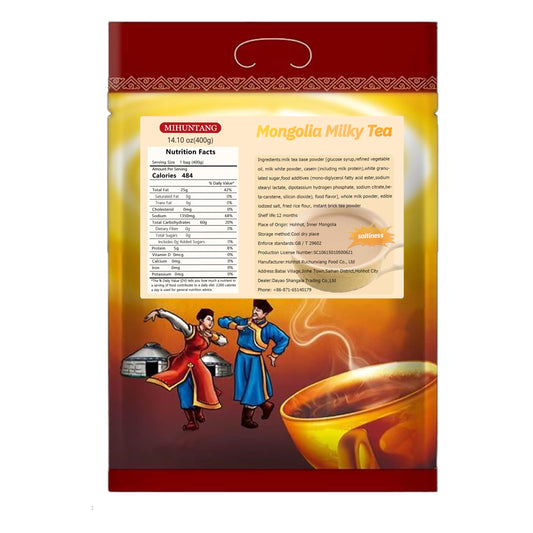 MIHUNTANG 世纪牧场Mongolia Traditional Instant Milk Tea Powder 400g Salty milk tea breakfast instant drink蒙古族传统速溶奶茶粉 咸味奶茶 早餐速溶饮料