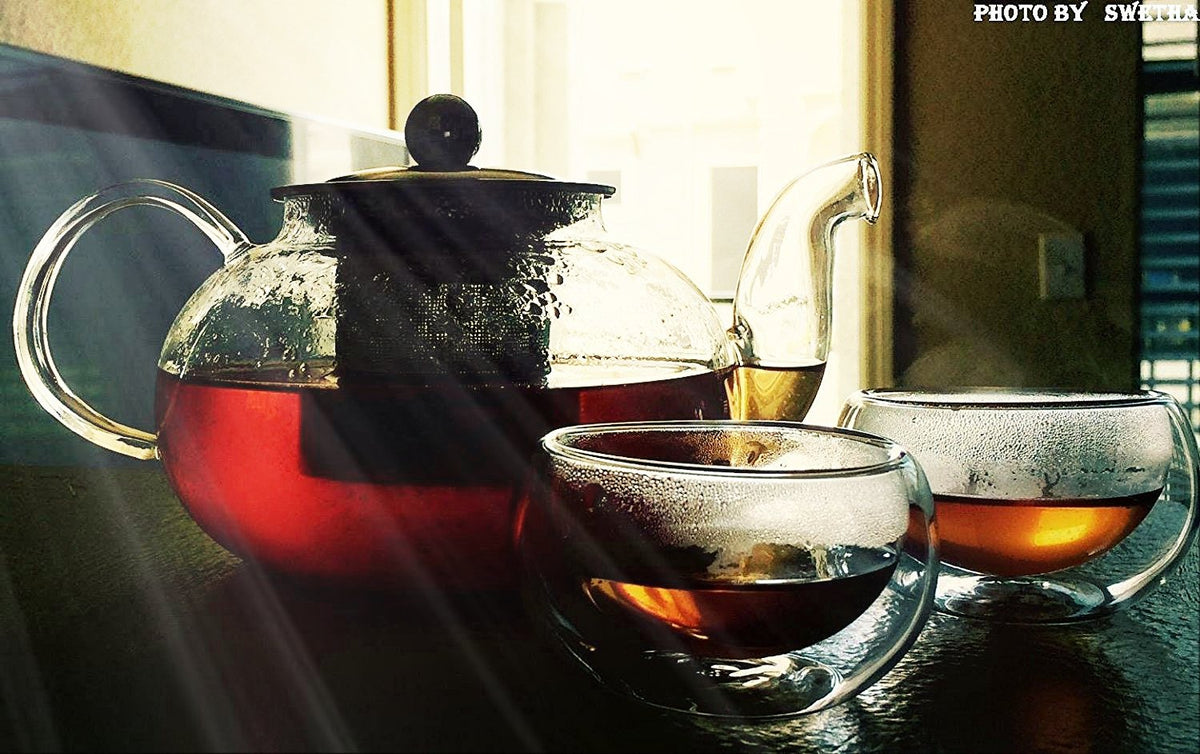 Hiware Glass Teapot with Stainless Steel Infuser & Lid, Borosilicate Glass Tea Pot Stovetop Safe, Blooming & Loose Leaf