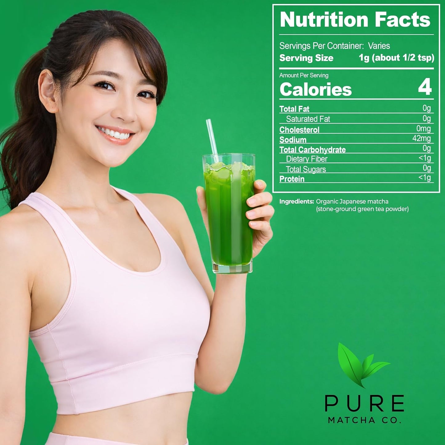 Pure Matcha Co | Premium Organic Ceremonial Grade Matcha Green Tea Powder | Authentic Japanese Origin | Sugar Free | 30g, 1.06oz