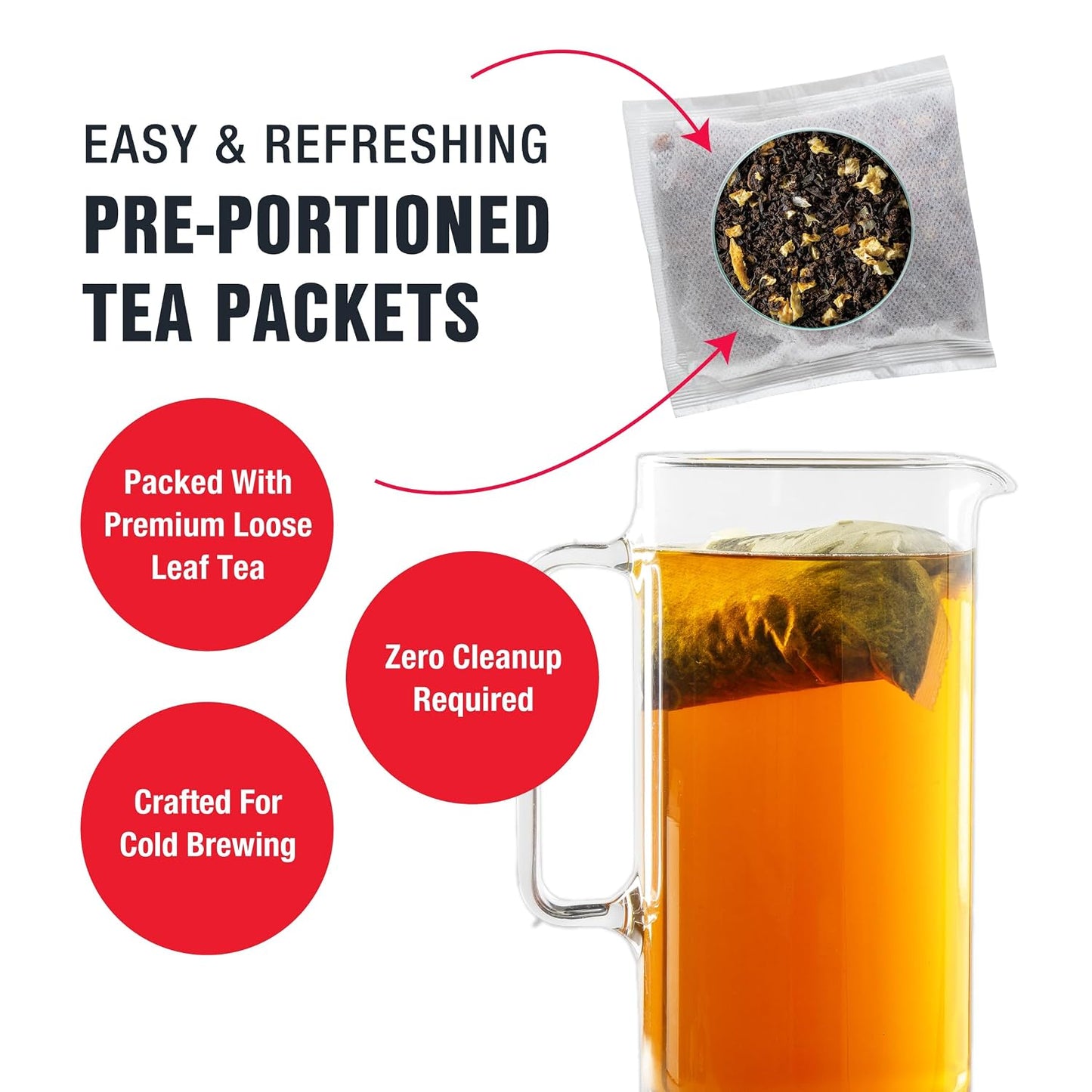 Tiesta Tea - Lemon Black Cold Brew, Loose Leaf, Lemon Citrus Black Tea | Premium High Caffeinated Blend, Cold Brew Packets, Makes 64 oz of Pitcher Per Bag (Pack of 10)