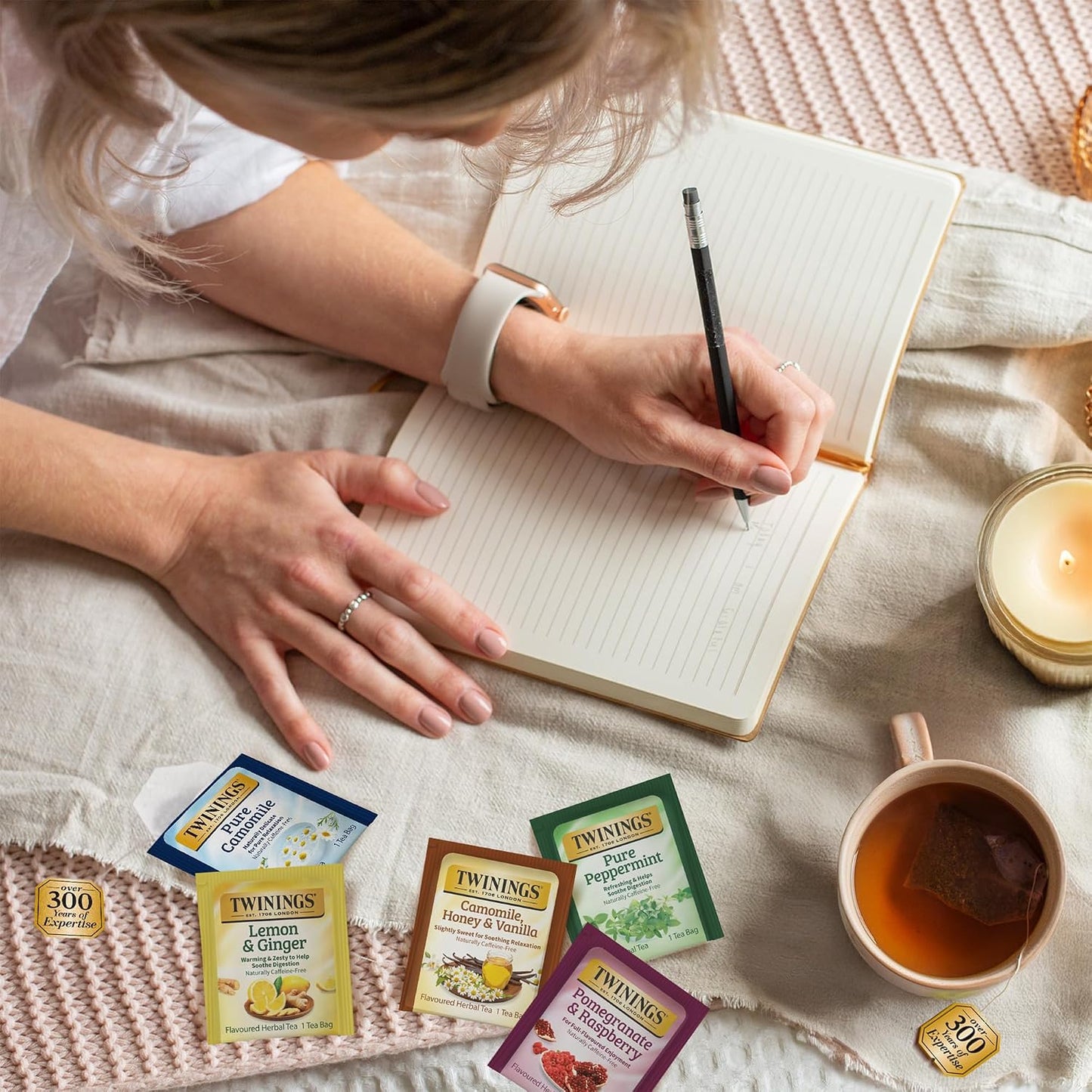 Twinings Herbal Tea Variety Pack, Assorted Tea Bags, 20 CT Box (1 Pack) | Assortment of 5 of Popular Herbals, Naturally Caffeine-Free, 20 Foil Lined Individually Wrapped Bags, Enjoy Hot or Iced