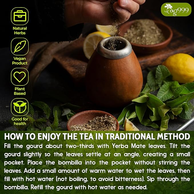 TOG999, Premium 18oz Yerba Mate Tea, Hi-Caffeine, Super-Green Yerba Mate| No Dust| Fresh - Never Aged (Ilex Paraguariensis), Cultivated from Argentina - Rich in Antioxidants and Plant Nutrients.