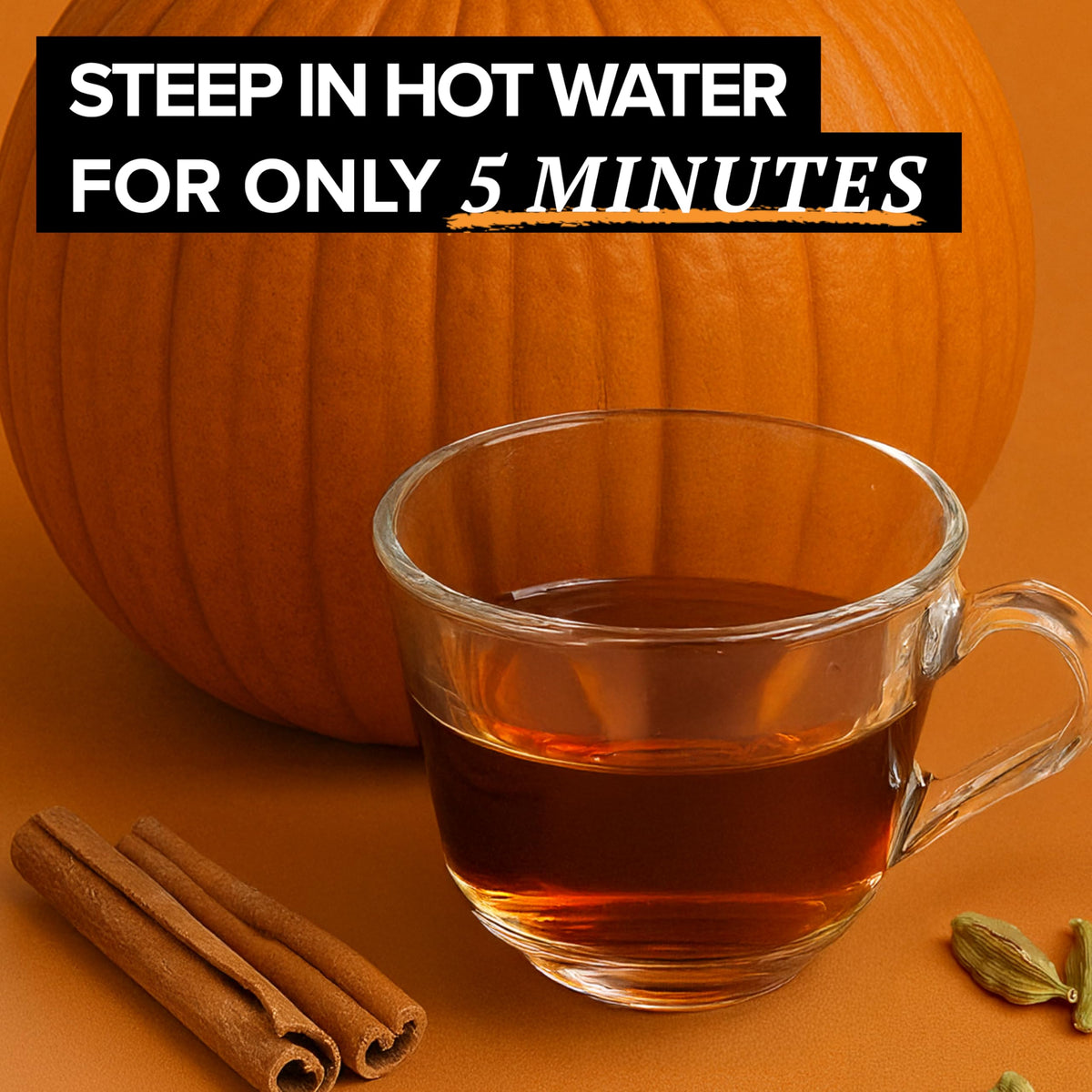 TAZO Pumpkin Spice Chai Tea Bags, Black Tea, Holiday Gift For Tea Lovers, 20ct (6pk)