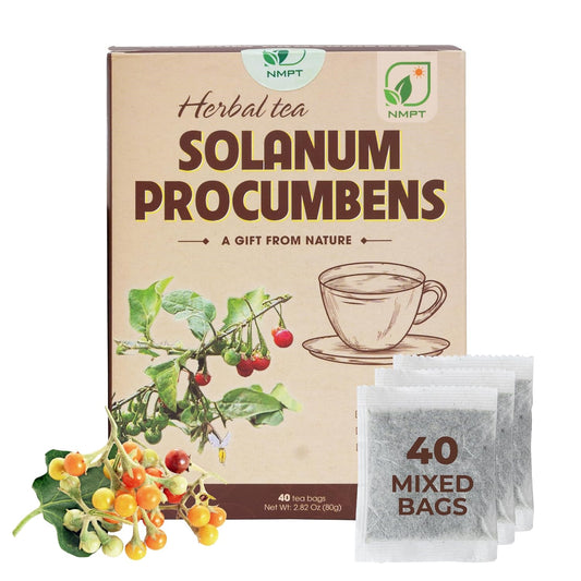NMPT 100% Solanum Procumbens Leaf Tea, Hand Pick, Cà Gai Leo Organic Herbal Tea, 40 Count, Freeze Drying, Gluten Free, Dairy Free, No Sugar Added, Energy Boost &amp; Health Support, 0.07 Oz Each