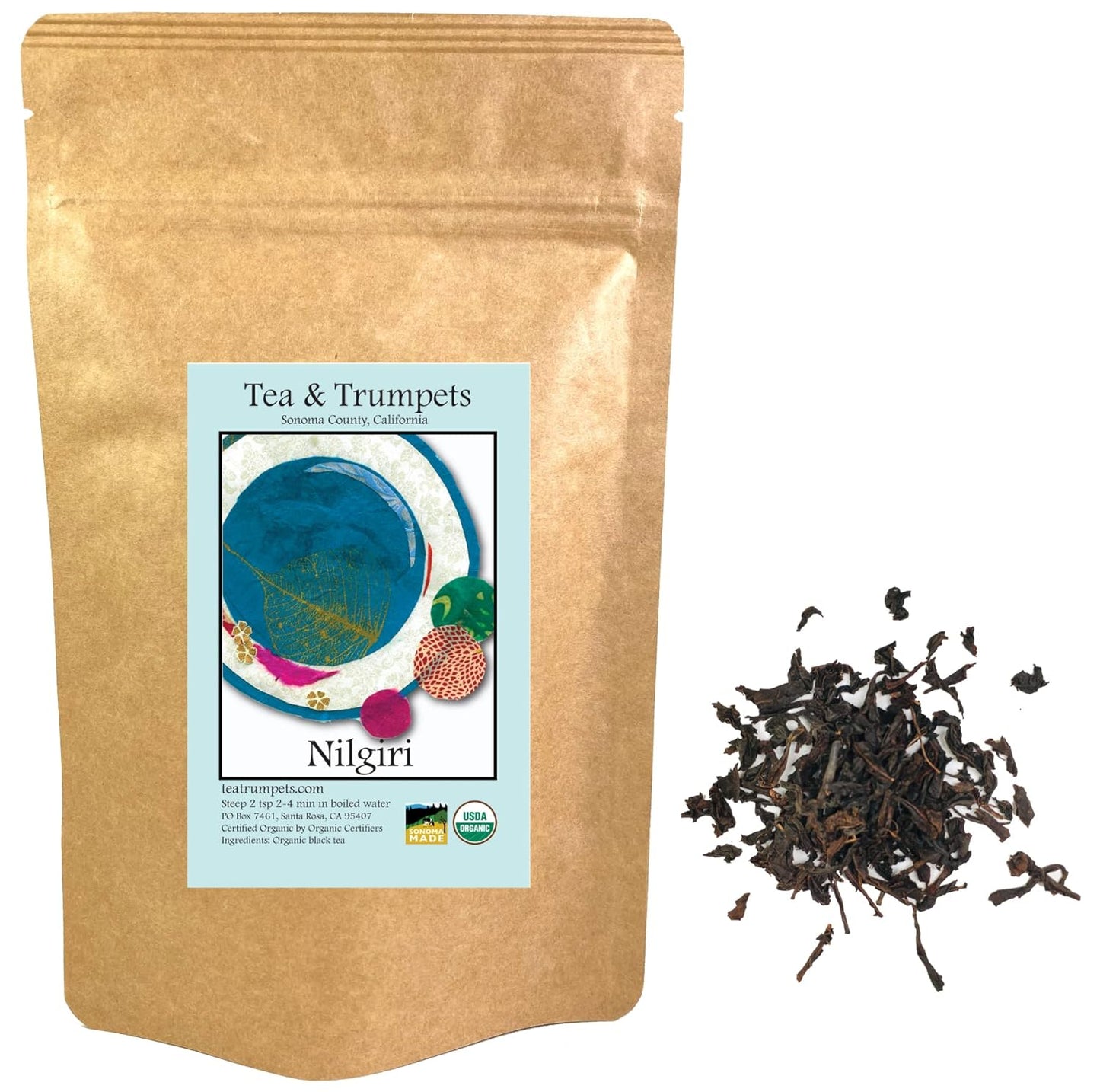 USDA Organic Nilgiri South Indian Loose Leaf Black Tea 8 oz