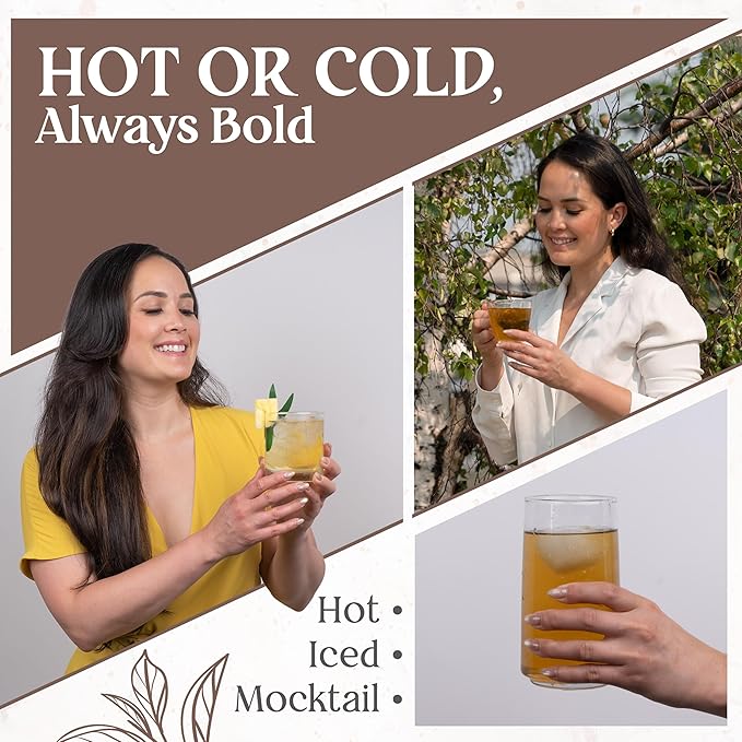 Tropical Pina Colada White Tea Blend by Happy Valley Tea Company – 14- Satchel – Cocktail-Inspired – Enjoy it HOT, Iced, or Mocktail. Coconut