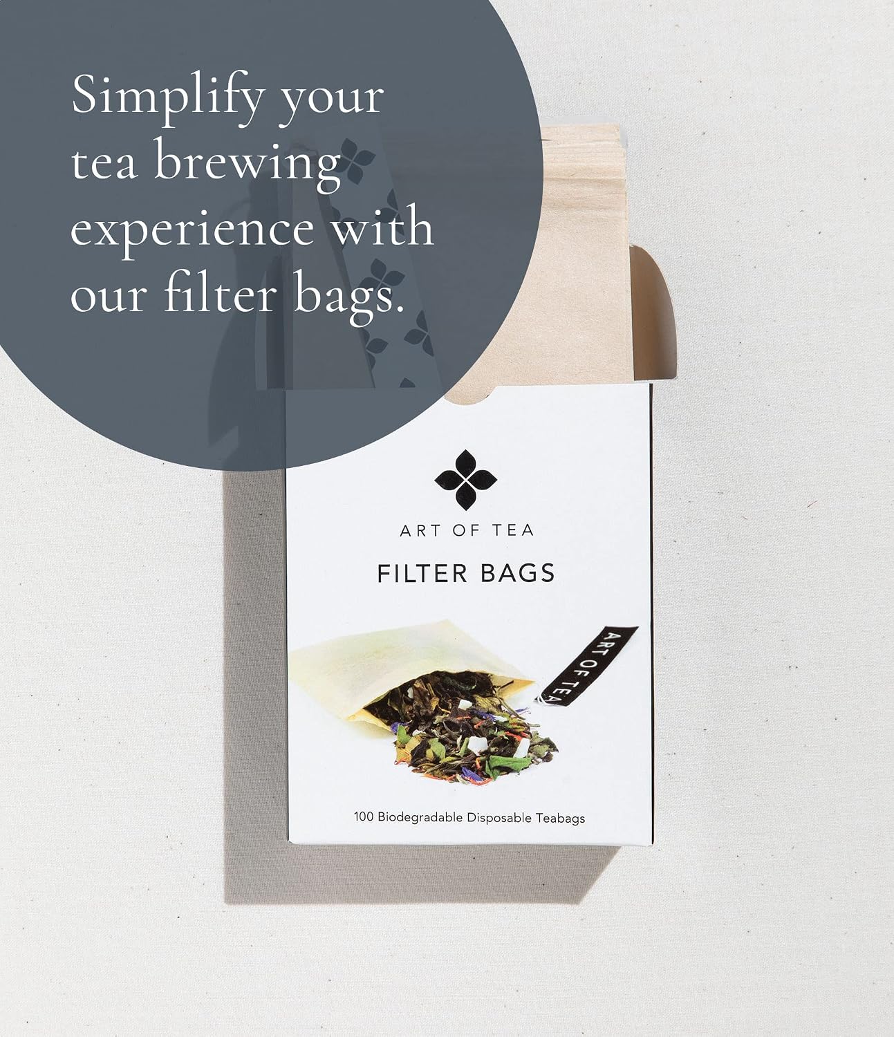 Art of Tea Organic Earl Grey Tea Bags, 50 Count Gourmet Pyramid Sachets, Premium Black Tea with Bergamot Oil, Full Bodied Caffeinated Earl Grey Tea