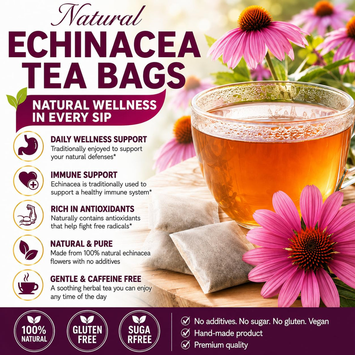 WOTIHA Echinacea Tea Bags