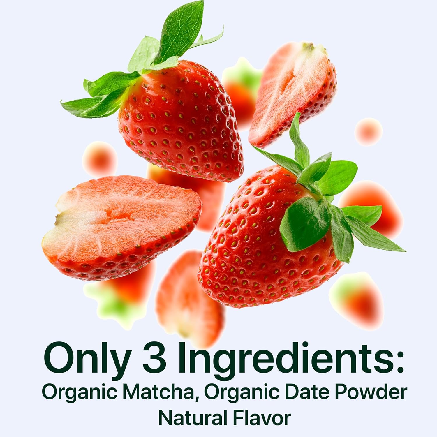 Organic Strawberry Matcha for Iced Lattes – Latte Ready Ceremonial Grade Green Tea Powder, Naturally Flavored, Organic, 2.1 oz