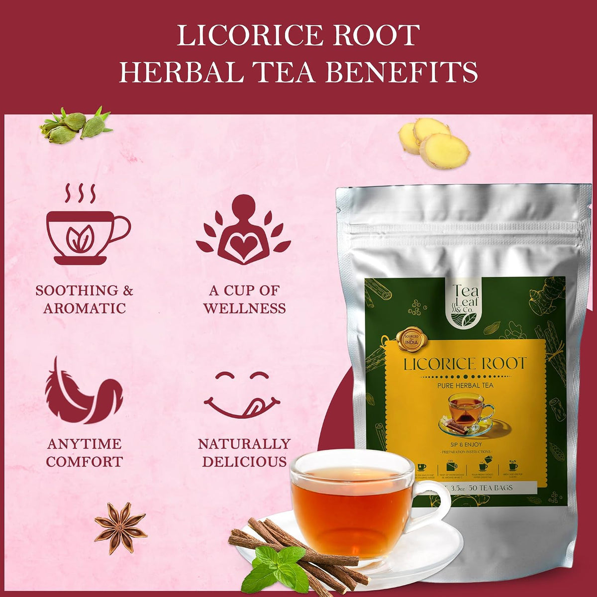 Licorice Root Herbal Tea 100gm/3.5oz