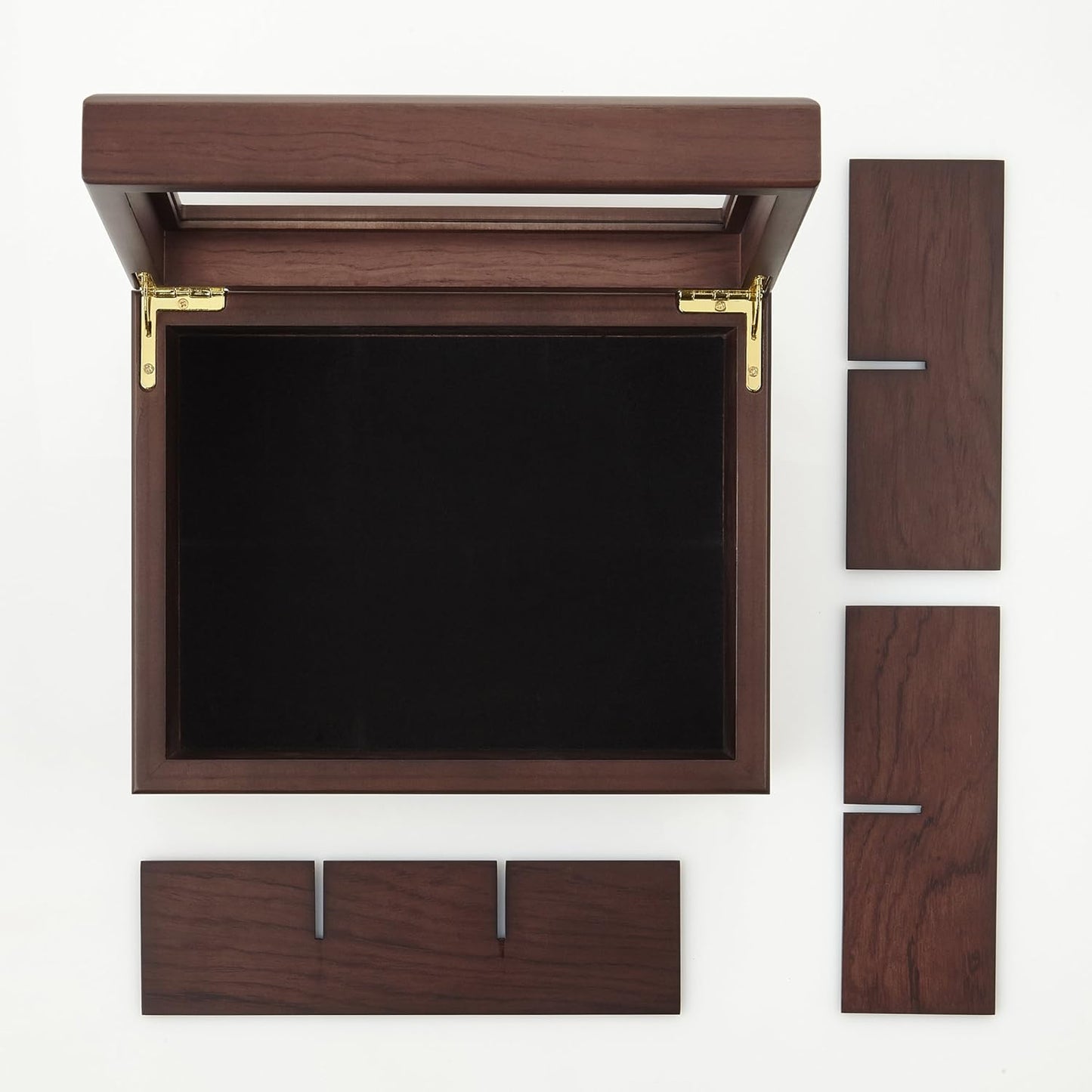Apace Living Tea Boxes (Dark Walnut) - 8 Compartments Tea Box + 6 Compartments Tea Box