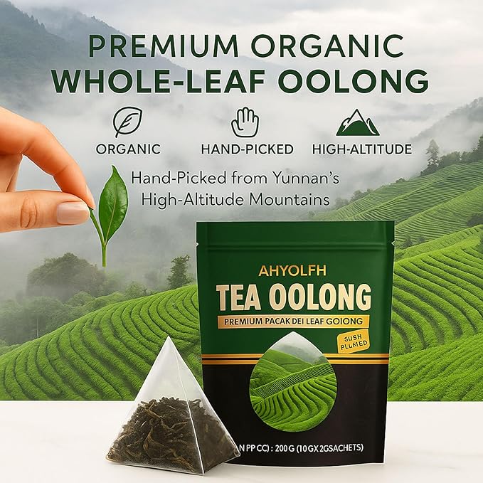 PiPi Oolong Tea Whole Leaf Tea Bags – Premium Yunnan Oolong | Naturally Rich in Tea Polyphenols & Antioxidants | 20 Bags Sachets for Digestive Balance & a Soothing TeaExperience (1)
