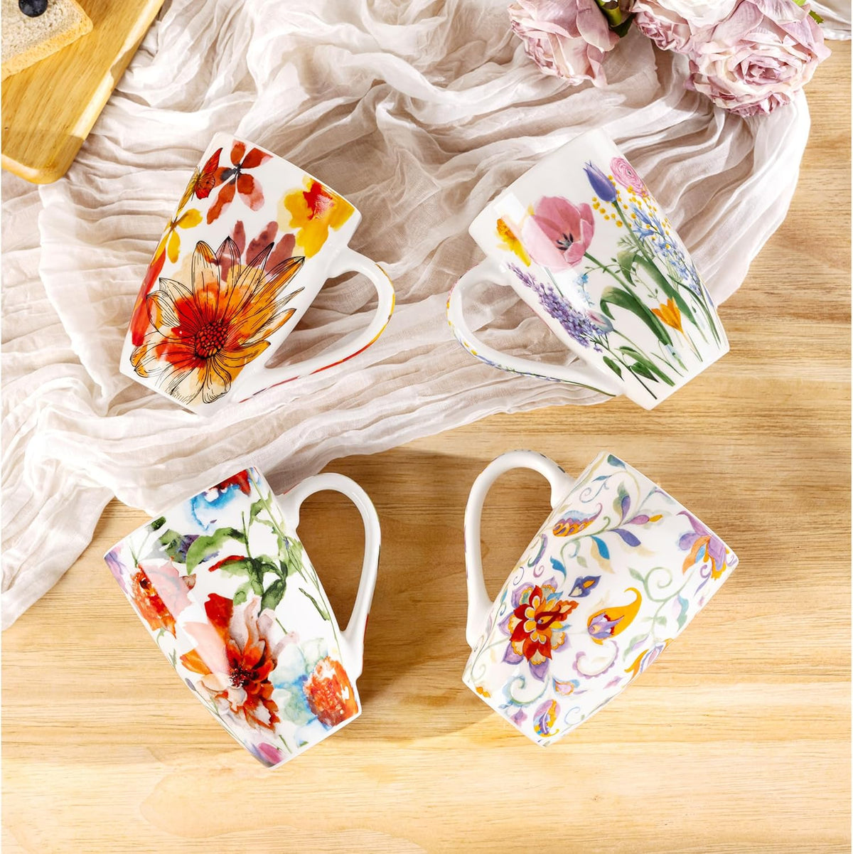 GBhome Tea Mug with Infuser and Lid,18 oz Loose Leaf Tea Cup with Steeper