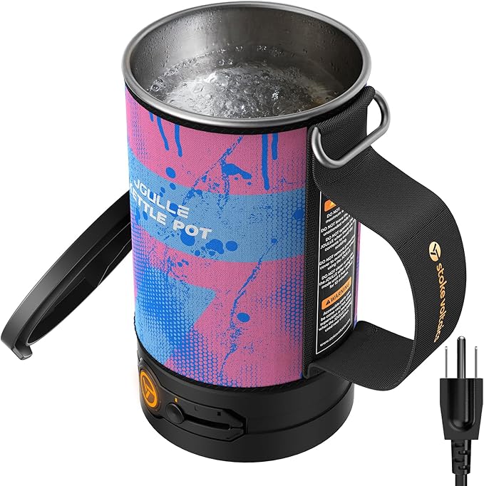 Electric Kettle, Portable Water Boiler for Coffee & Tea, 304 Stainless Steel Mini Tea Kettle, 500W Fast Boiling Water with Auto Shut-Off