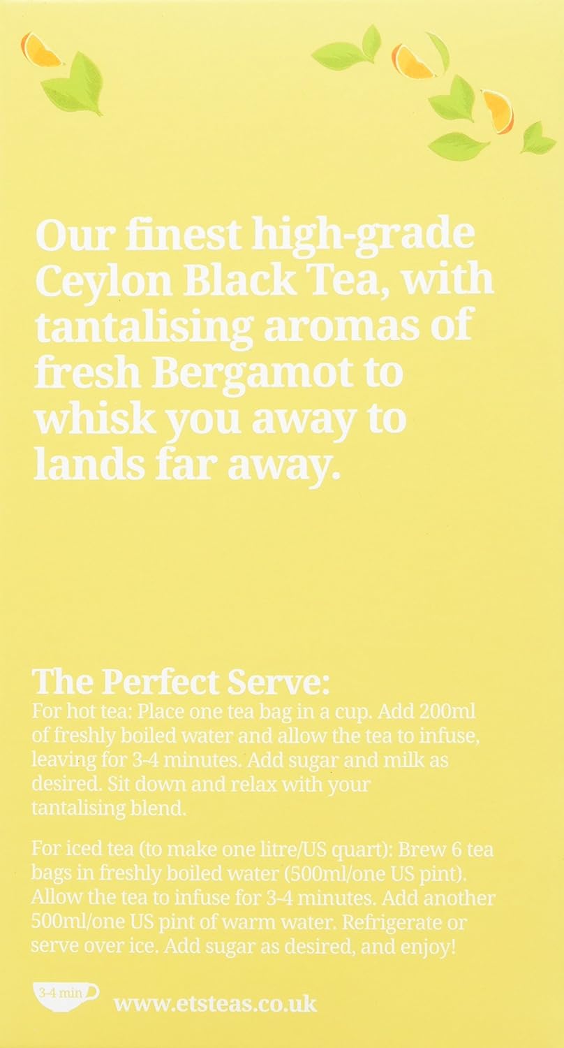 English Tea Shop Earl Grey 20 Sachet Tea Bags, 40 Gram (Pack of 6)