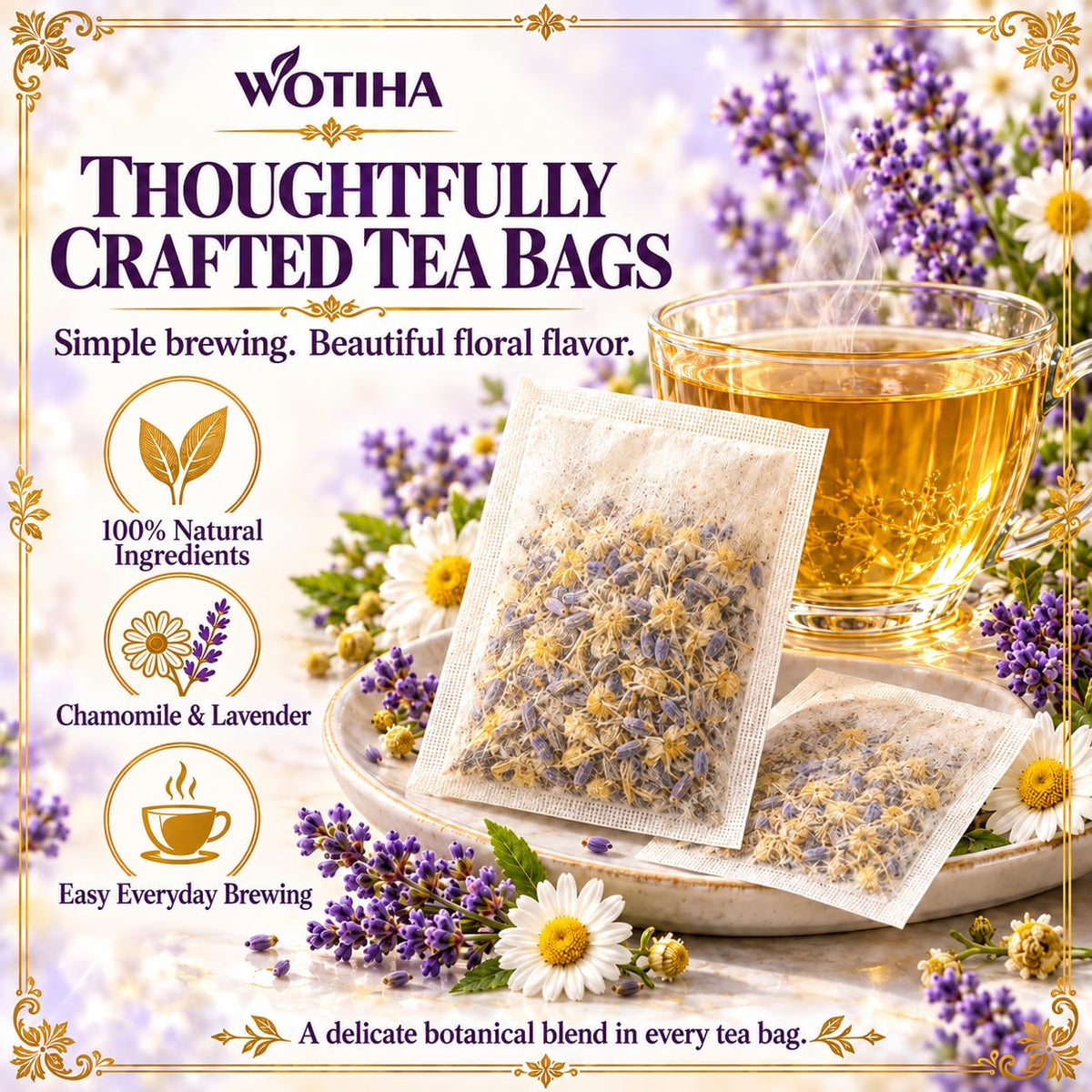 WOTIHA Chamomile Lavender Tea Bags