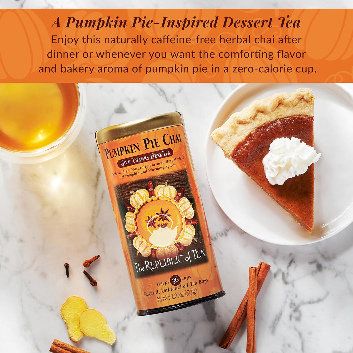 The Republic of Tea Pumpkin Pie Chai Herbal Tea