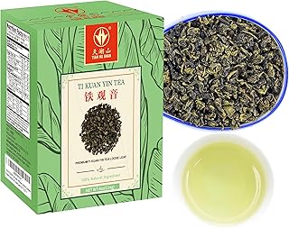 TIAN HU SHAN Tie Guan Yin/ti kuan yin/Iron Goddess of Mercy oolong Tea Loose Leaf 4oz (113g) Tin Bag