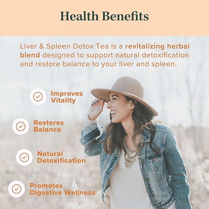 Jade Tea -Organic Liver Detox Tea & Spleen Detox Tea - Organic Dandelion Root, Burdock Root, Ginger Root & Orange Peel - Supports Liver, Gallbladder & and Spleen Health - Orange Spice - Made in USA