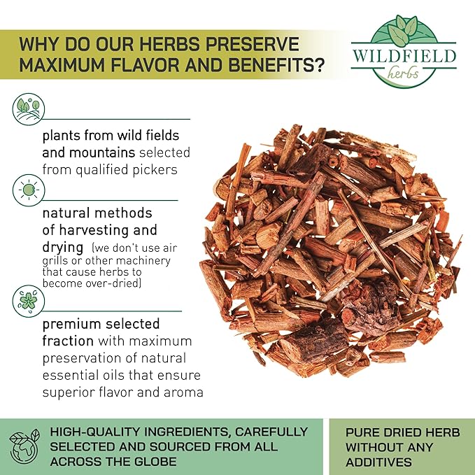 1.8 oz. Dried Madder Root Herb Tea (Rubia Tinctorum) Dried Cut Madder Roots Herbal Tea - 50g