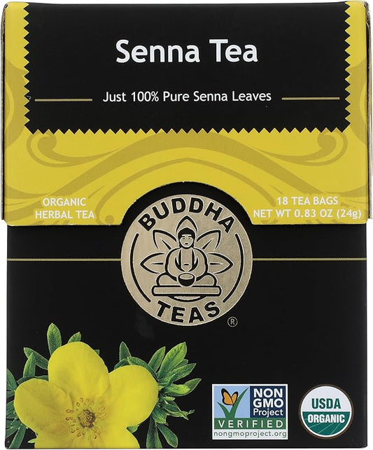 Buddha Teas - Organic Senna Tea - Herbal Tea - For Health & Wellbeing - With Vitamins, Minerals & Antioxidants - Clean Ingredients - Caffeine Free