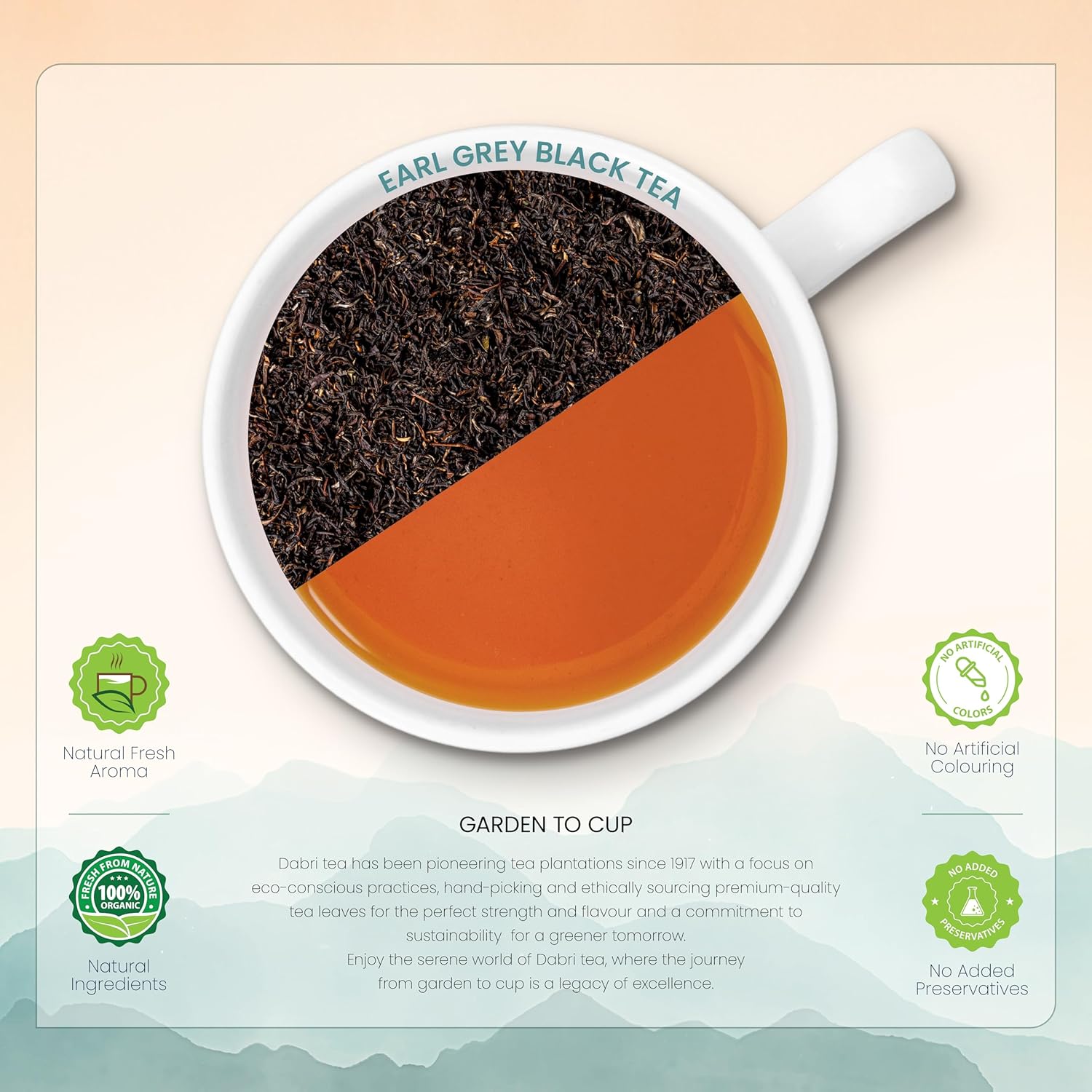 Dabri Earl Grey Black Tea Bags (32 Pyramid Bags)