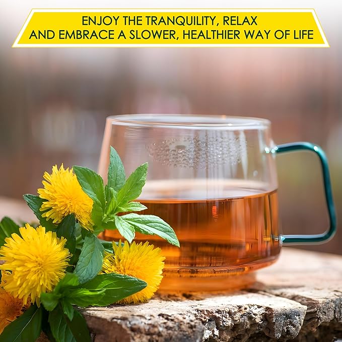 Nhat ANH Farm - Premium Dandelion Tea Bags, 40 Tea Bags, 100% Natural Dried Dandelion Leaves, Naturally Sweet Herbal Tea, Sugar-Free, Caffeine-Free