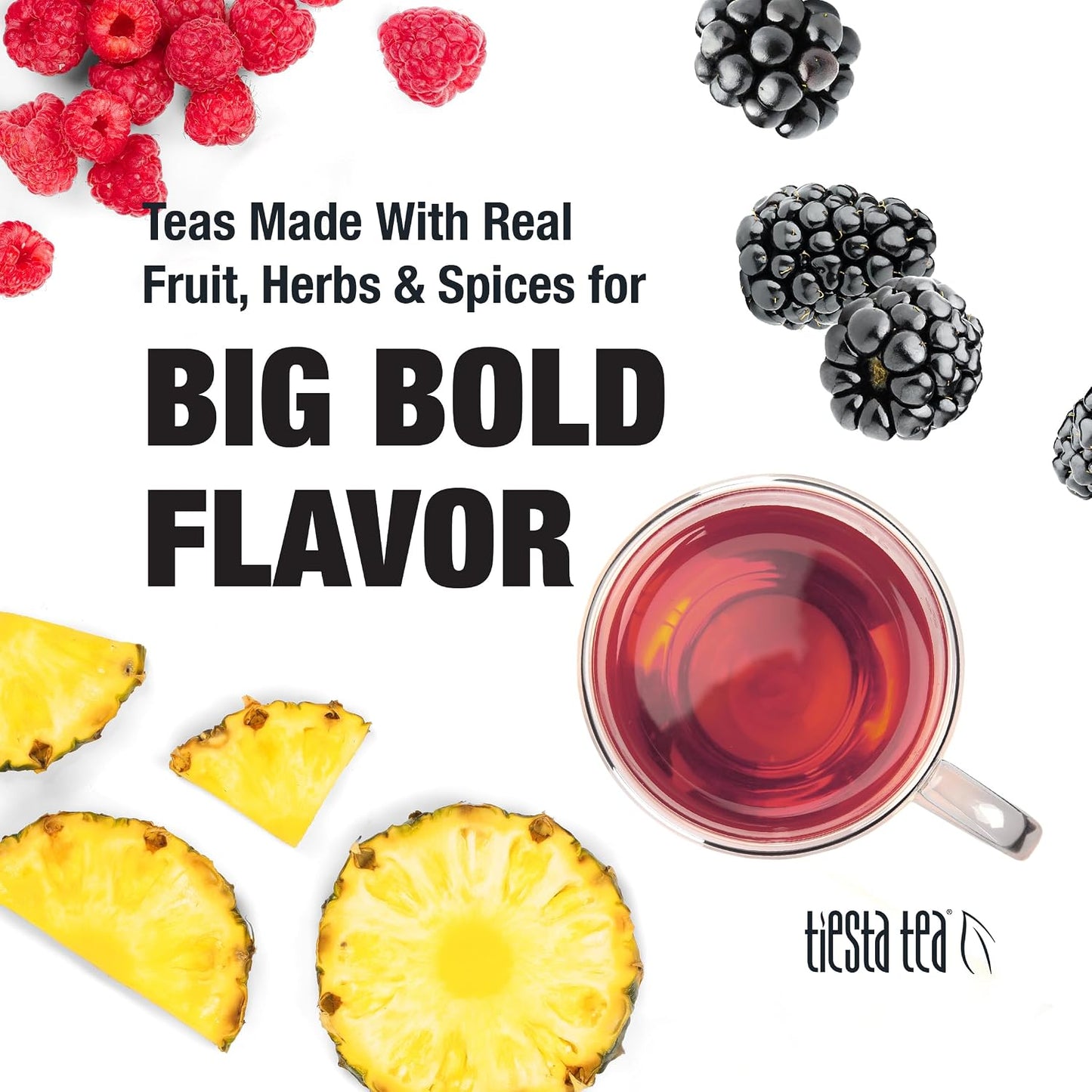 Tiesta Tea - Blackberry Bellini, Premium Loose Leaf Blend | Blackberry Citrus Green Tea, Premium Blend, Medium Caffeine Green Tea, Hot or Iced, 50 Cups, 5 Ounce Refillable Tin