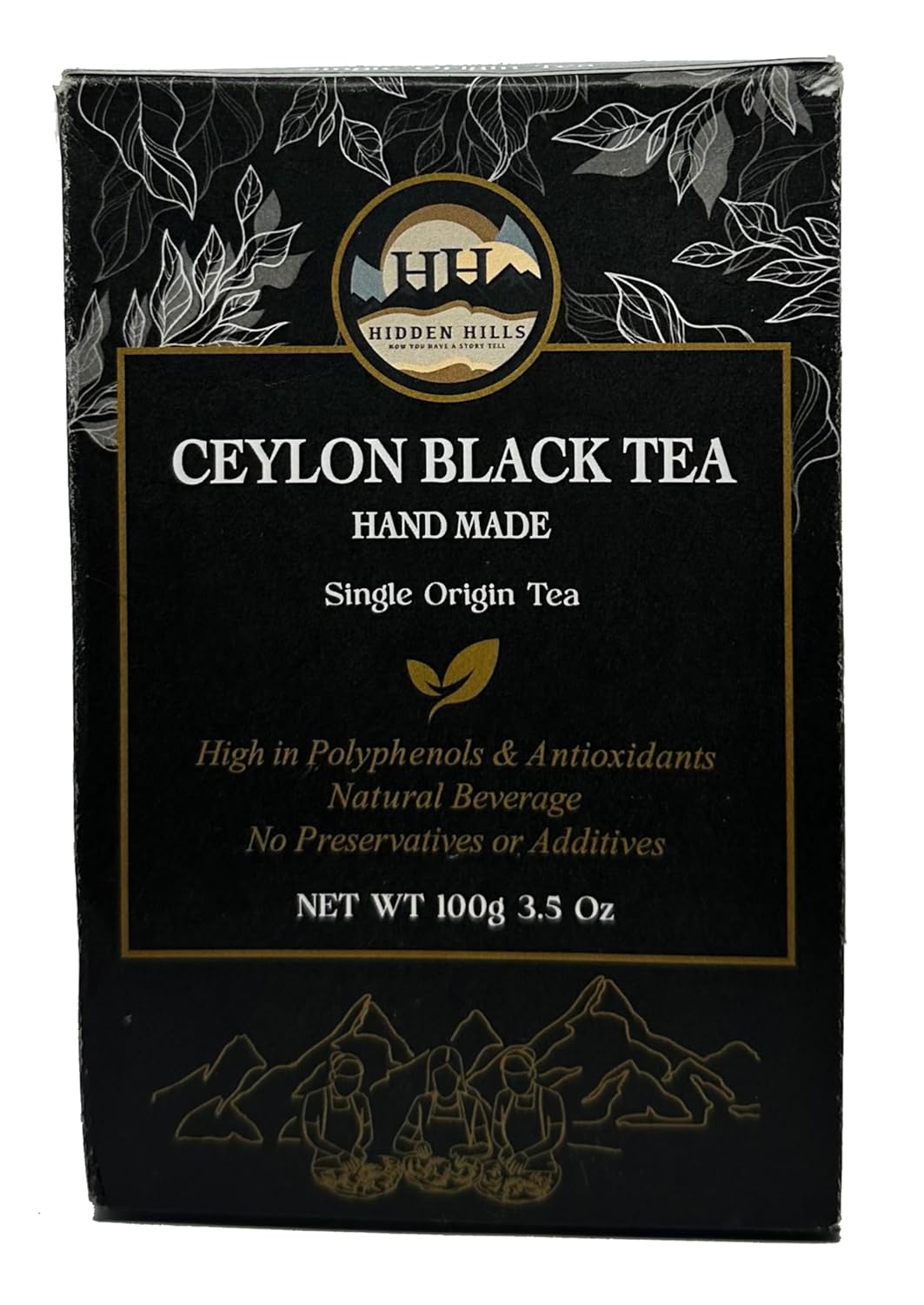 Hidden Hills Black Tea - Premium Quality Single Estate - Ceylon Tea (Whole Leaf Tea, 100g)