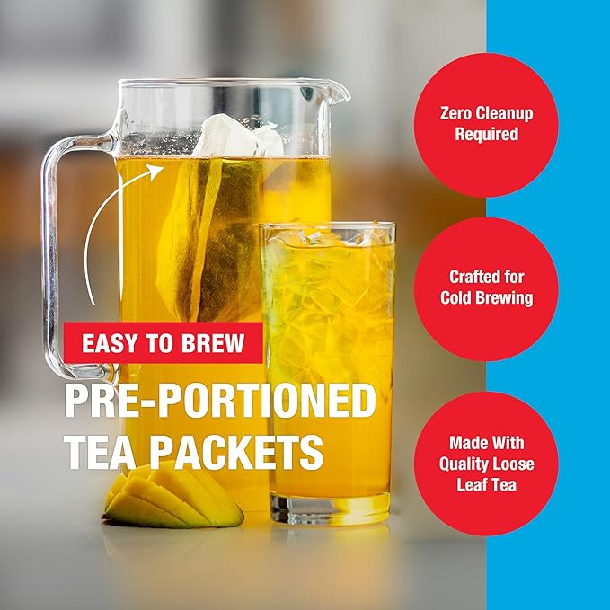 Tiesta Tea - Lavender Chamomile Cold Brew, Loose Leaf, Soft Chamomile Herbal Tea, Non-Caffeinated Iced Blend, Cold Brew Packets, Makes 64oz of Pitcher Per Bag (Pack of 10)