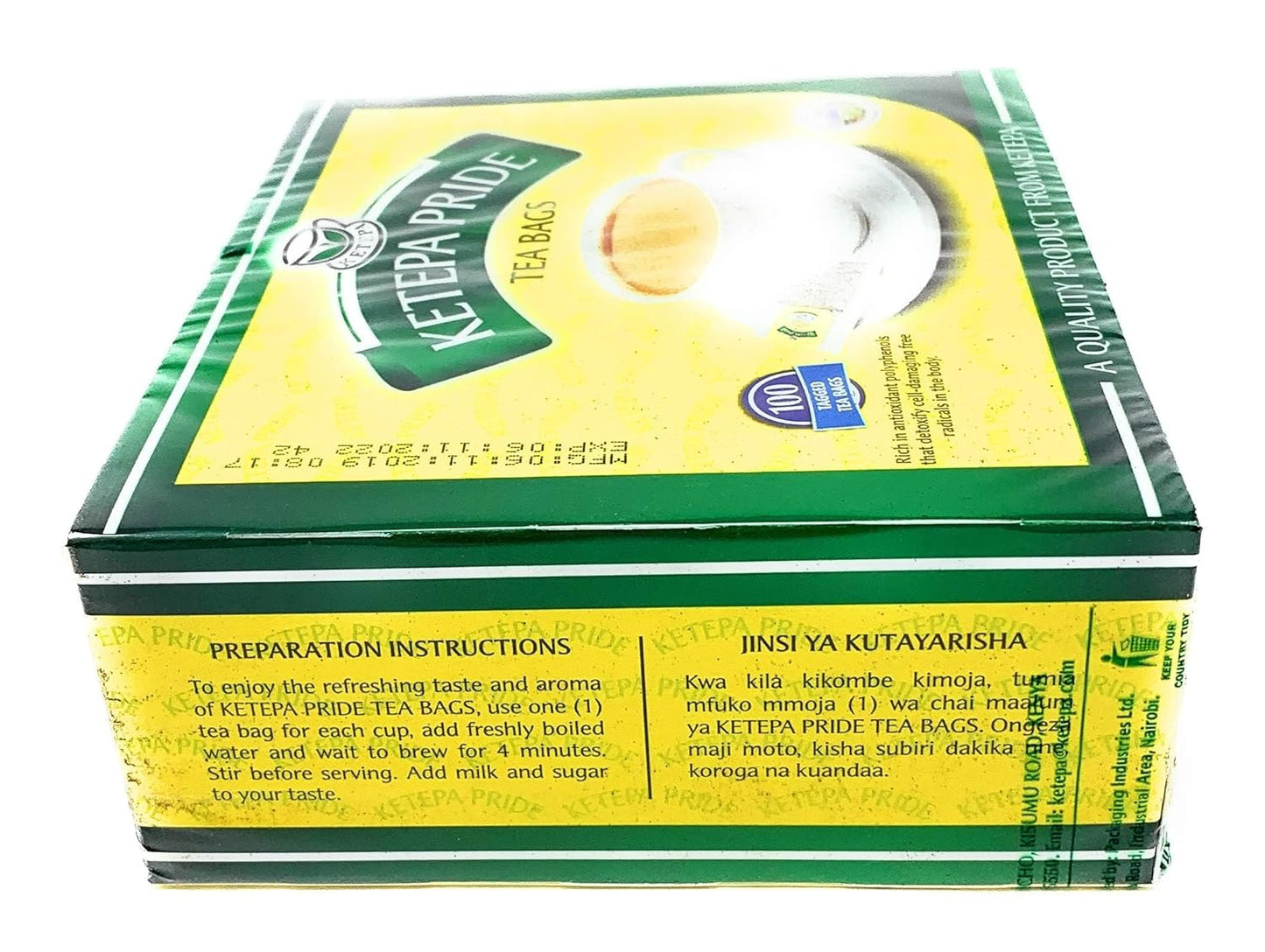 Ketepa Pride Standard Pack, 200g, 100 Tagged Teabags