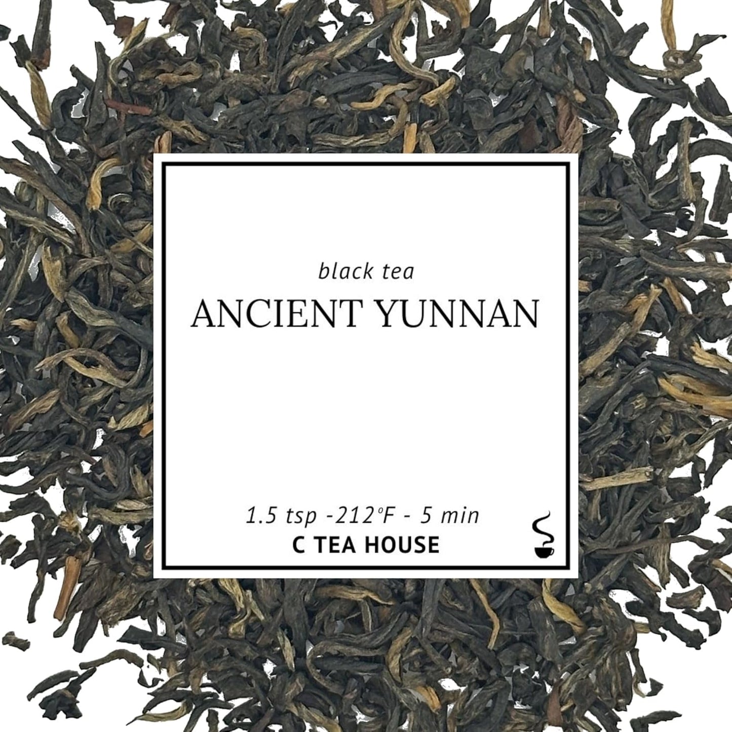 C Tea House Ancient Yunnan Black Tea Loose Leaf Tea – Bold, Smooth & Earthy Flavor – Single Origin Yunnan Tea – 3oz Resealable Pouch (Makes ~50 Cups)