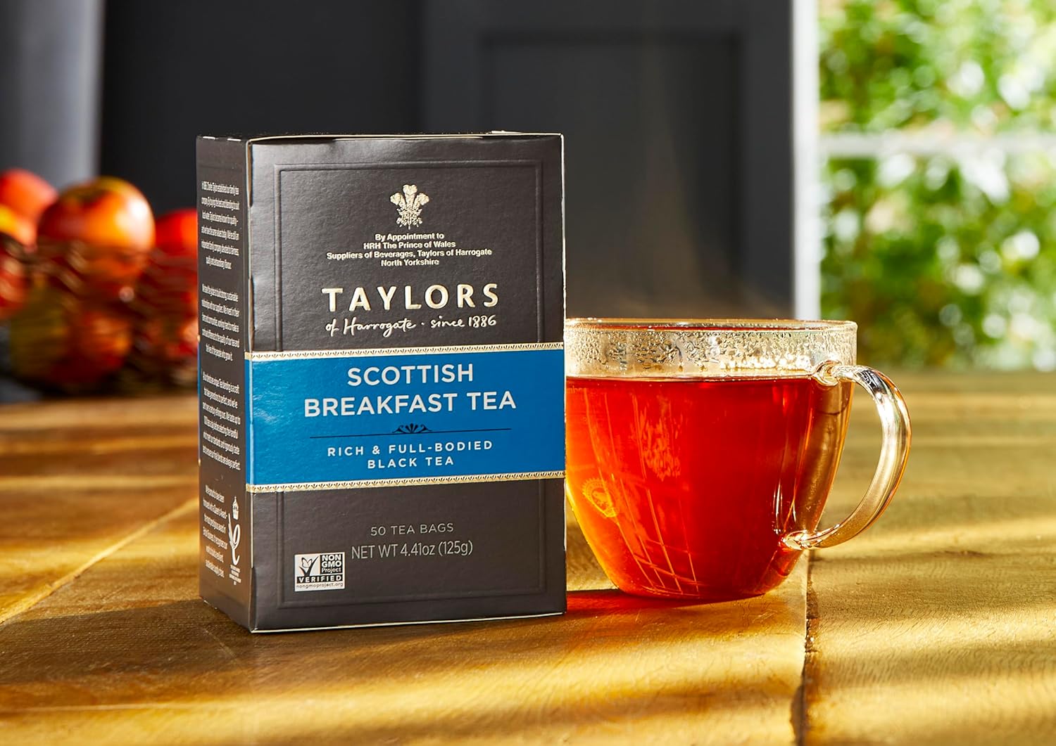 Taylors of Harrogate Scottish Breakfast, Black Tea, Pillow Tea Bags, 50 Count (Pack of 6), Strong, Malty and Full, Caffeinated, Enjoy Hot or Iced, 300 Teabags Total