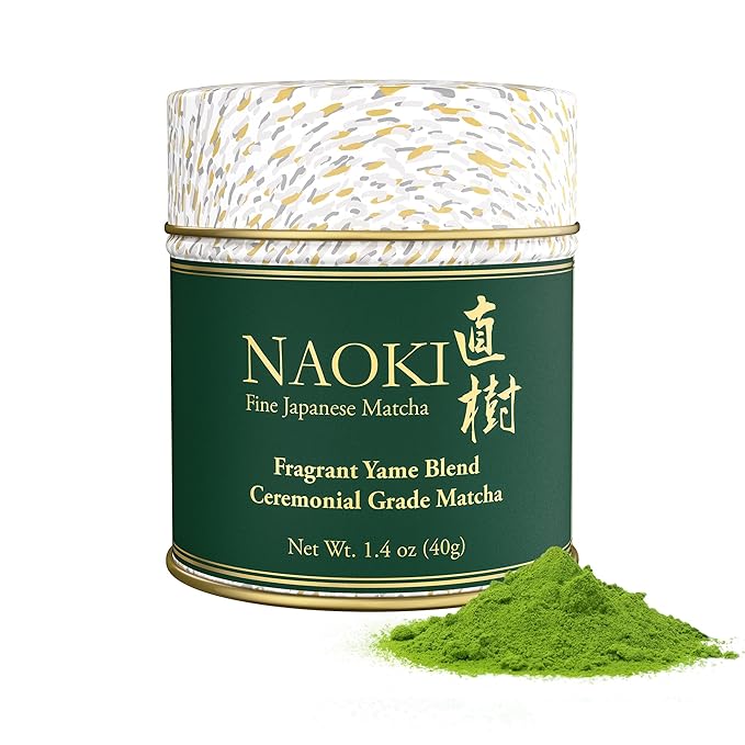 Naoki Matcha Fragrant Yame Blend – Authentic Japanese First Harvest Ceremonial Grade Matcha Green Tea Powder from Yame, Fukuoka (40g / 1.4oz)