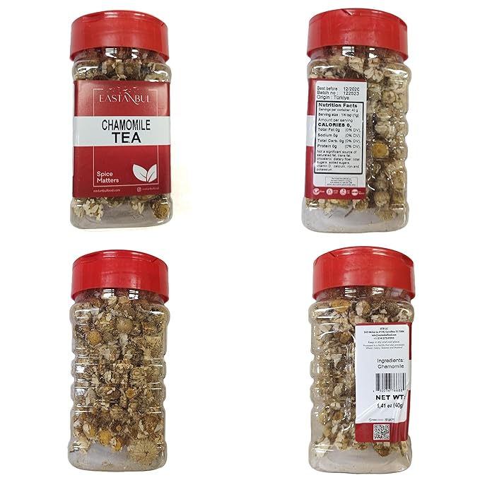 Eastanbul Chamomile Flowers Loose Dried, 1.4oz, Dried Chamomile Tea Loose Leaf, Flor de Manzanilla, Caffeine-Free Camomile Tea, Camomille Herb