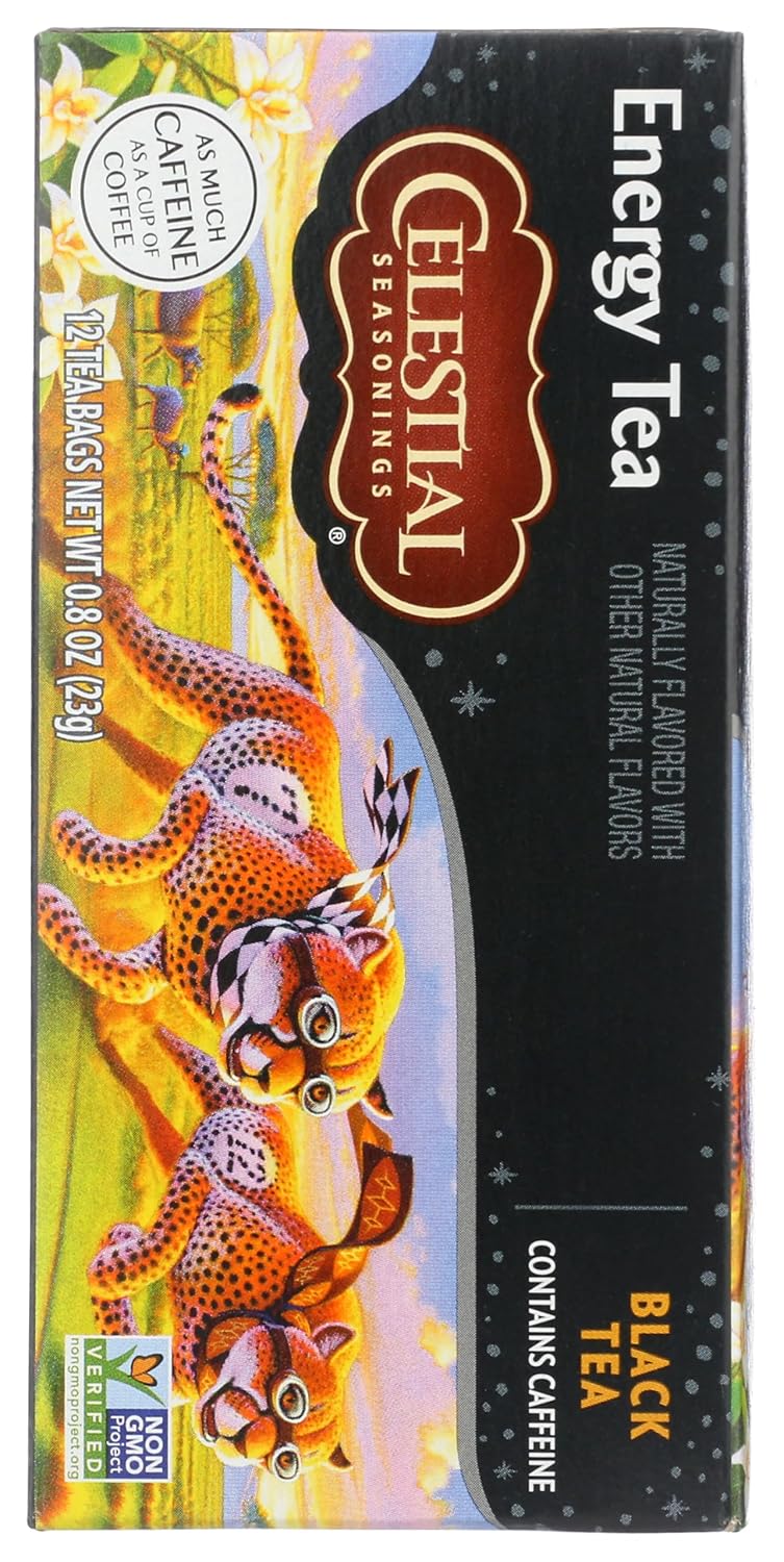 Celestial Seasonings Black Tea, Energy Black Tea, 12 Count