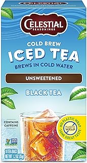 Celestial Seasonings Cold Brew Unsweetened Black Tea Iced 18 tea bags
